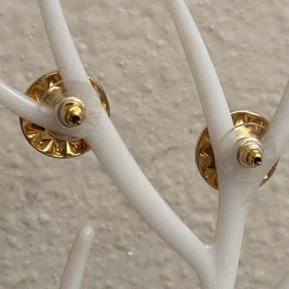 5/$10❤️❤️❤️Vintage 90s Rhinestoned & Purple Post Pierced Earrings - Picture 4 of 4